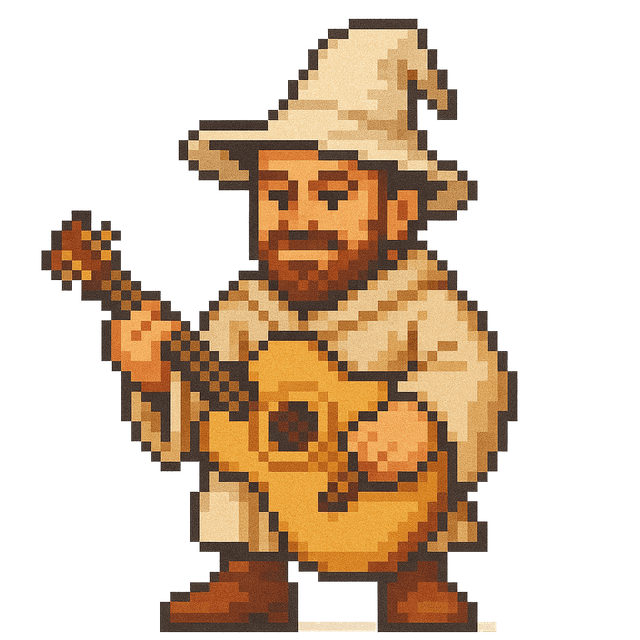 logo of jack dressed as a wizard holding a guitar
